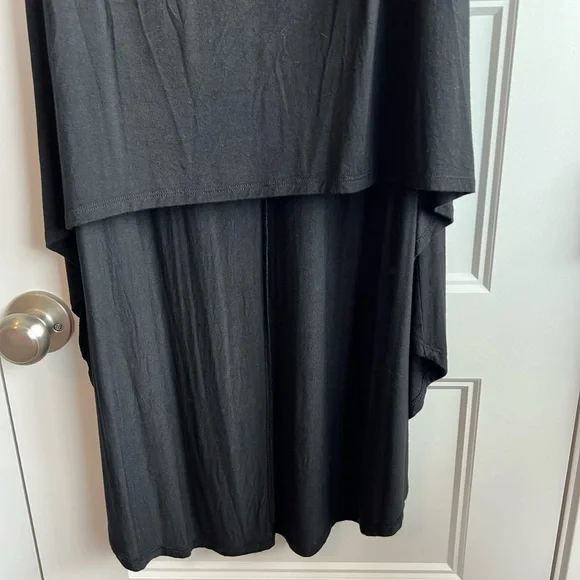 Double Zero Black Asymmetrical Tiered Sundress - Picture 3 of 7